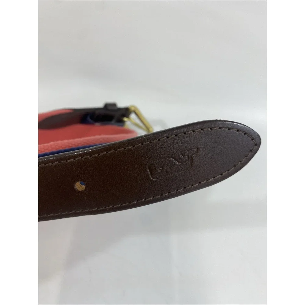 Mens Vineyard Vines Golf Belt Pink Blue Embroidered Sailboats Beach 32